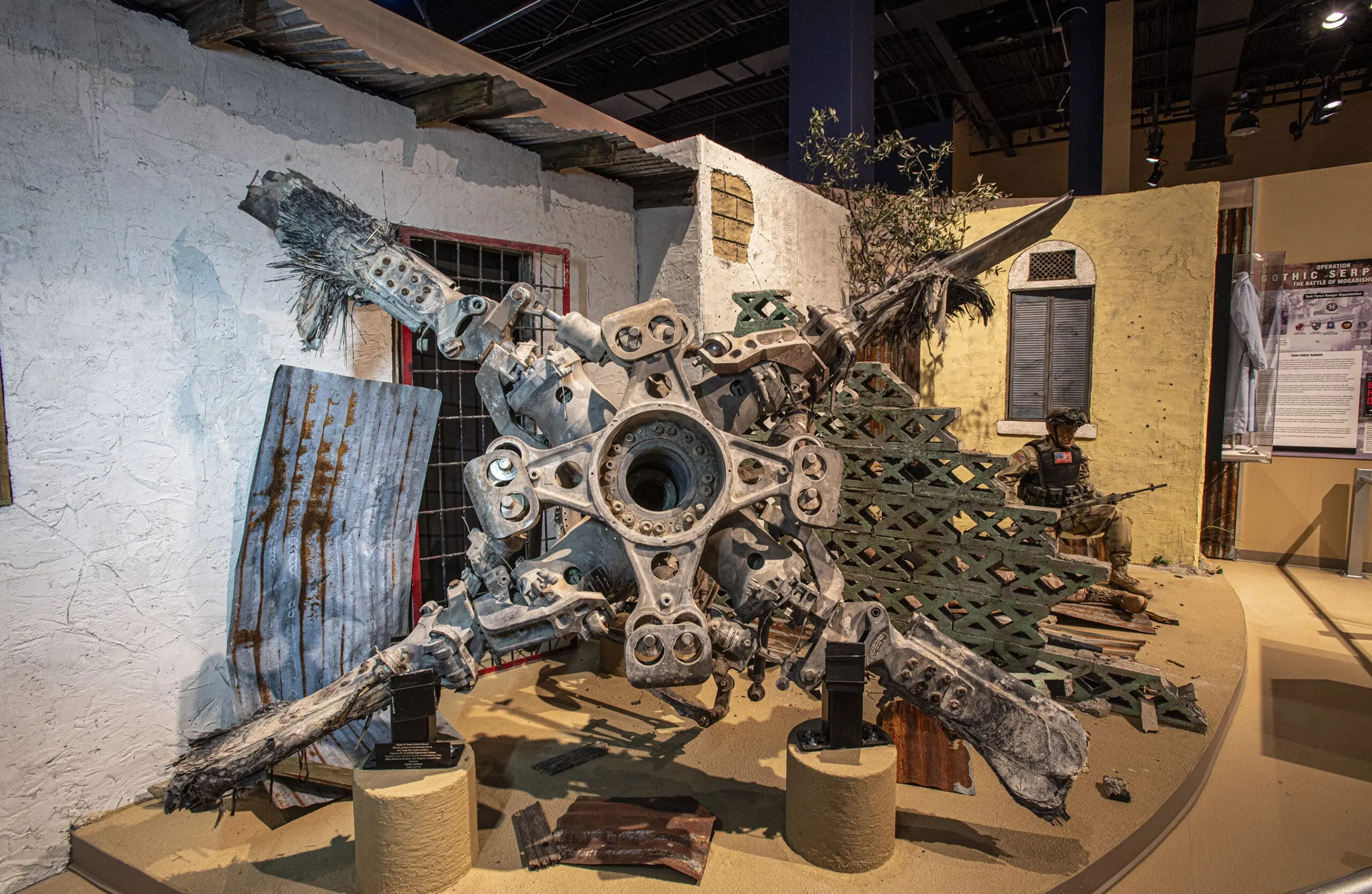 The recovered rotor of Super 61 displayed in the Museum’s Mogadishu gallery.