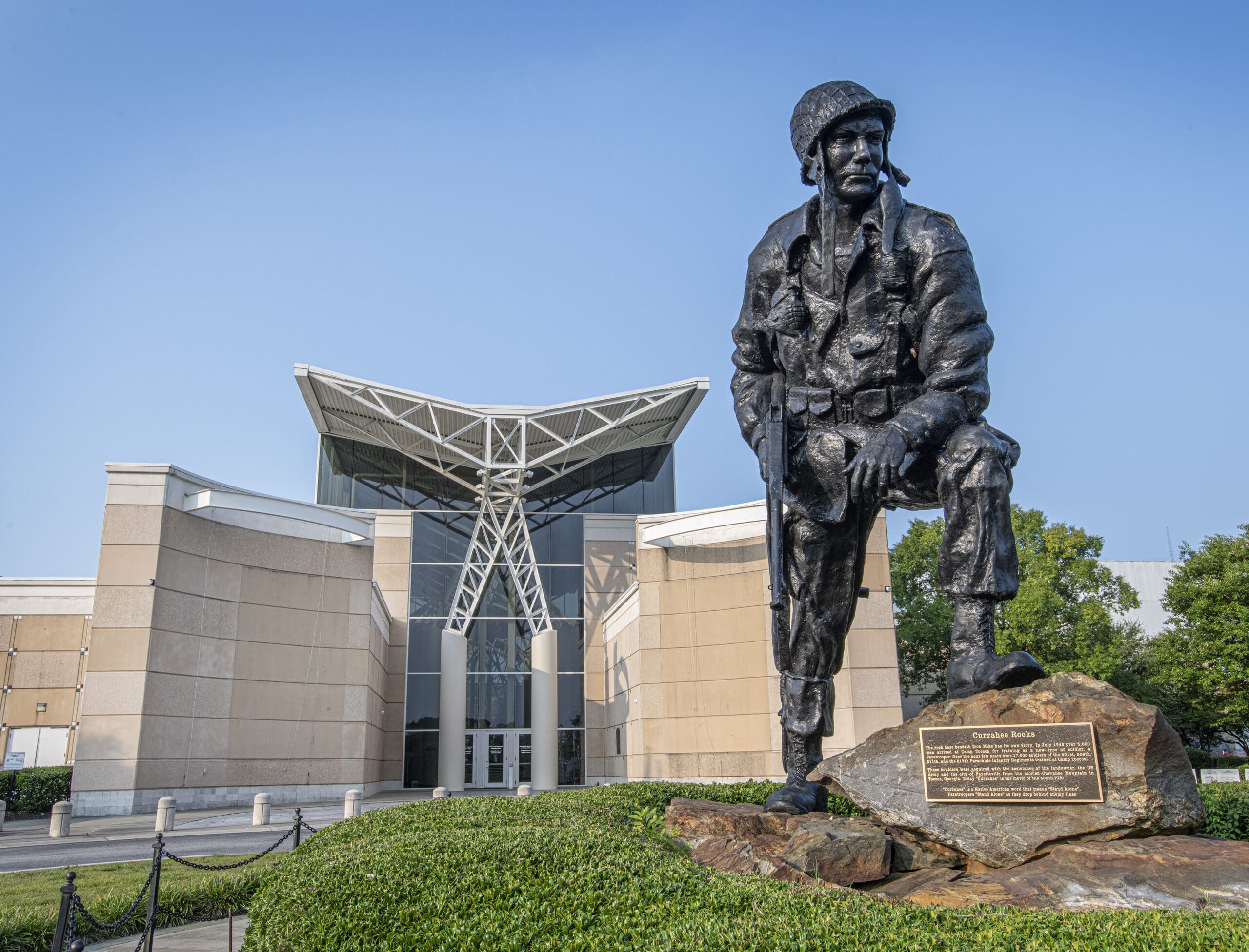 The Iron Mike statue at the Airborne & Special Operations Museum